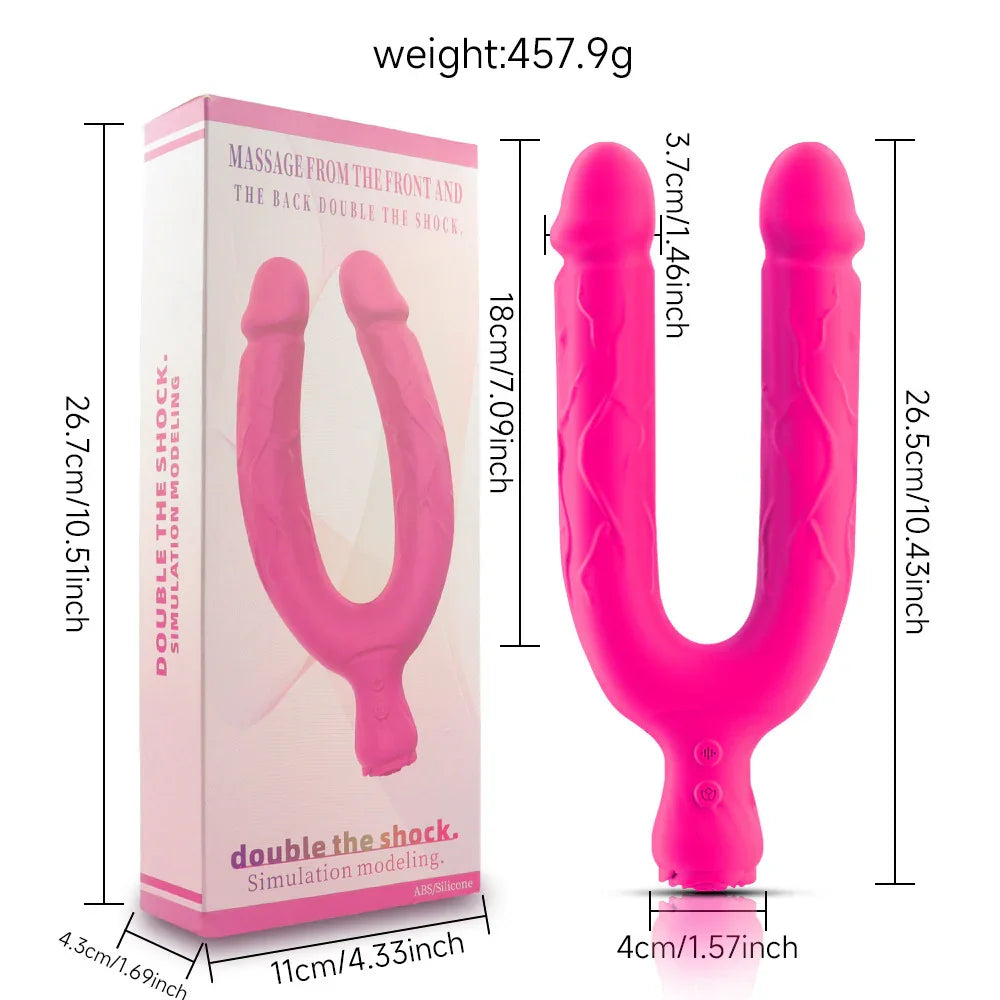 Xinghaoya Vibrierender realistischer Doppel-Dildo Xinghaoya Vibrierender realistischer Doppel-Dildo