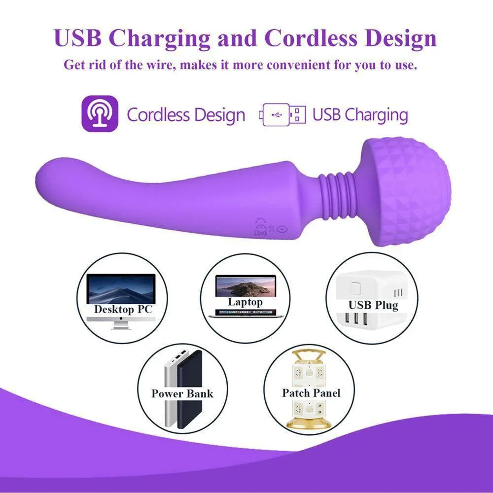 Double Heads Vibrating Wand Vibrator sex toys for women Xinghaoya Double Heads Vibrating Wand Vibrator sex toys for women Xinghaoya