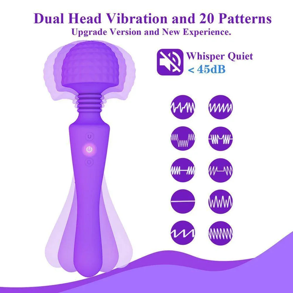 Double Heads Vibrating Wand Vibrator sex toys for women Xinghaoya Double Heads Vibrating Wand Vibrator sex toys for women Xinghaoya