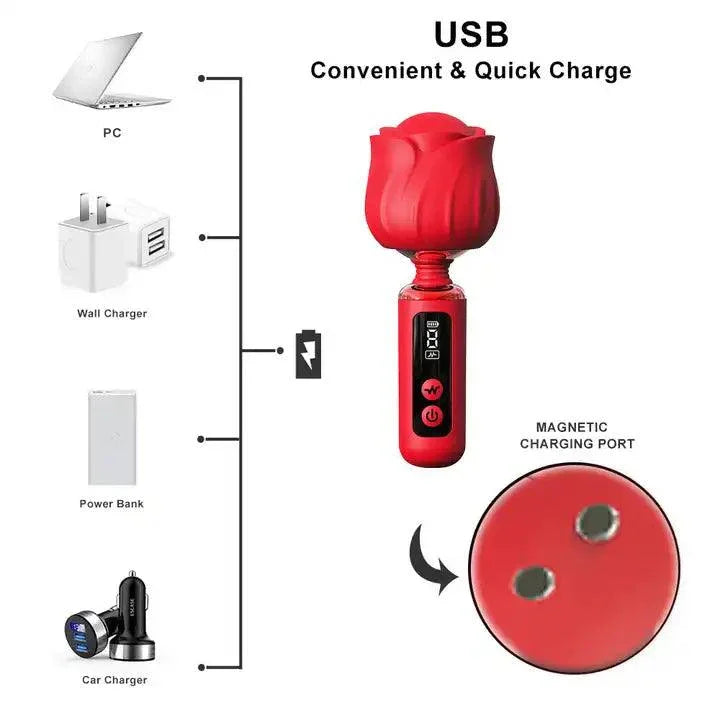 Handheld Rose Clit Stimulating Vibrator Xinghaoya Handheld Rose Clit Stimulating Vibrator Xinghaoya