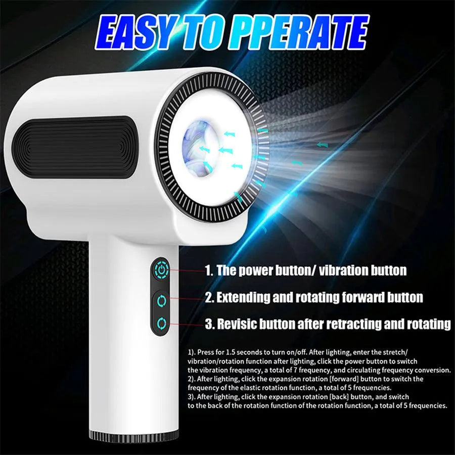 Handheld Thrusting Rotating Male Masturbator  Xinghaoya