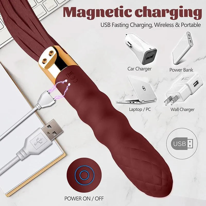 Leather Flogger Vibrator Whip Toy for Couples Xinghaoya Leather Flogger Vibrator Whip Toy for Couples Xinghaoya