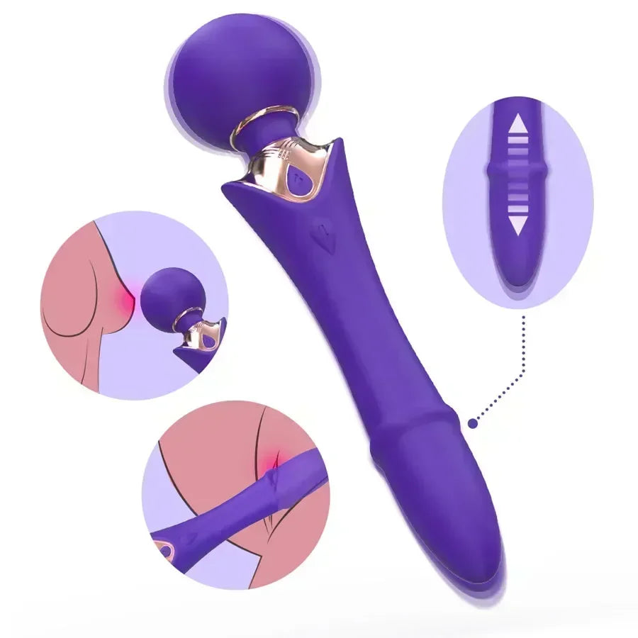 Xinghaoya Dual Head Thrusting Wand Vibrator Xinghaoya Dual Head Thrusting Wand Vibrator