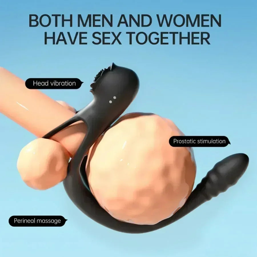 2-In-1 Smart Vibrating Silicone Cock Ring Xinghaoya 2-In-1 Smart Vibrating Silicone Cock Ring Xinghaoya