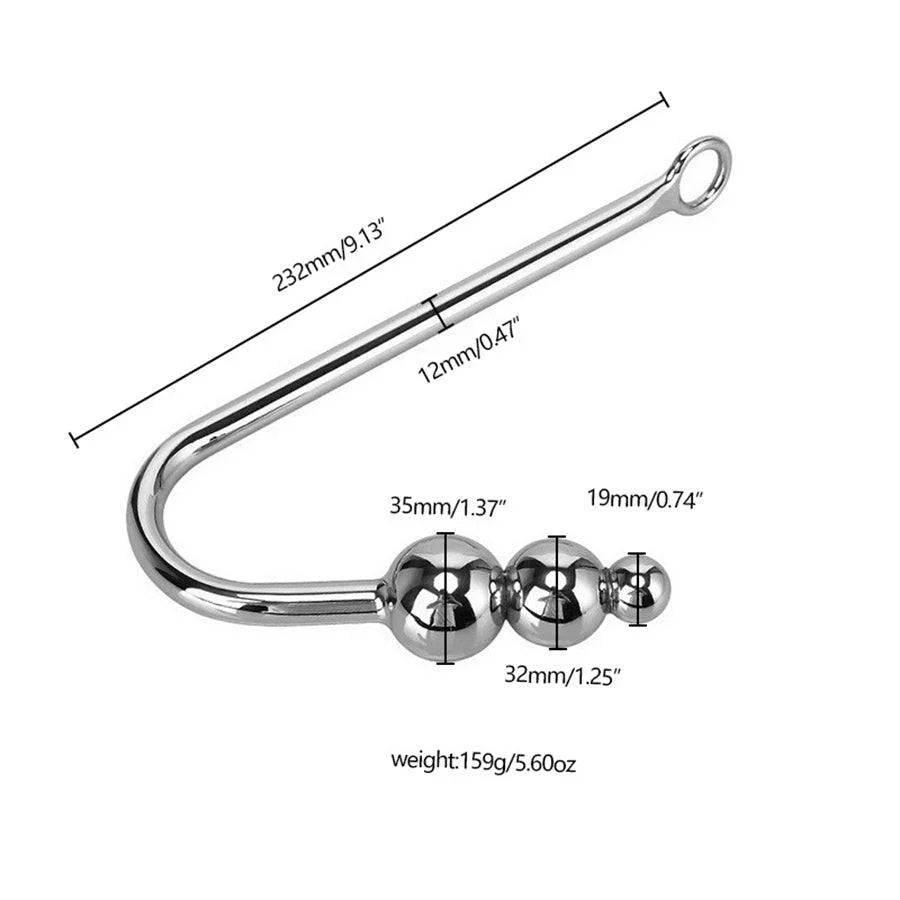 Metal Anal Hook with 3 Balls Xinghaoya Metal Anal Hook with 3 Balls Xinghaoya