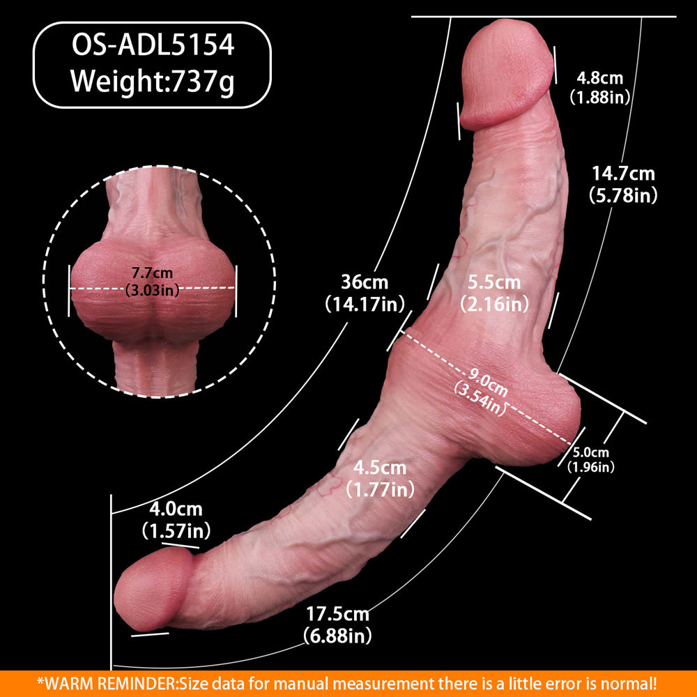 realistic double dildo