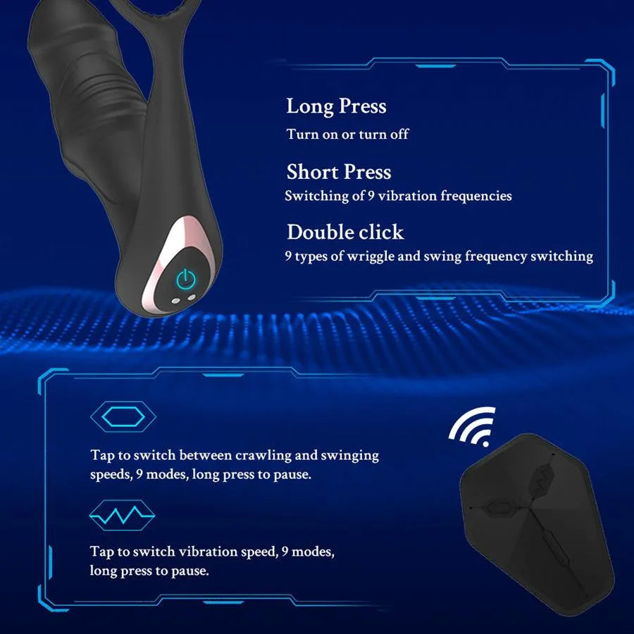 Remote Control 3-In-1 Thrusting Fingering Prostate Massager Xinghaoya Remote Control 3-In-1 Thrusting Fingering Prostate Massager Xinghaoya