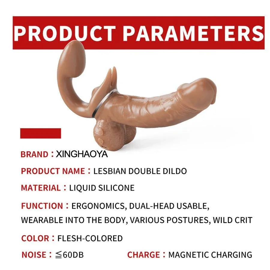 レズ、デイルト リモート レズビアン ストラップレス ストラップオン ディルド バイブレーター