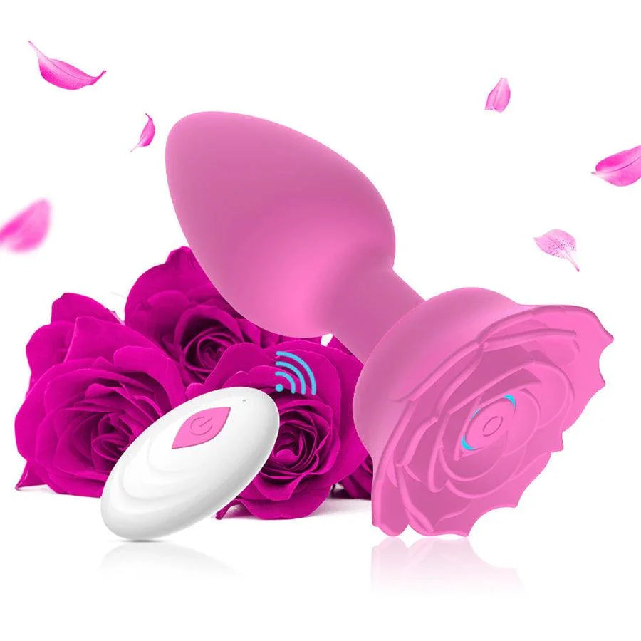 Plug Anal Vibrador Remoto Rose Blossom Xinghaoya Plug Anal Vibrador Remoto Rose Blossom Xinghaoya