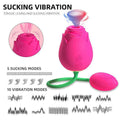 Rose Clit Sucker Vibrating Ball Sex Toy - xinghaoya official store