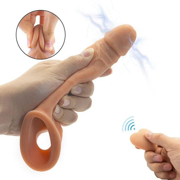 🔥🔥🔥Silicone Penis Extension Sleeve Vibrator for Couples - xinghaoya official store