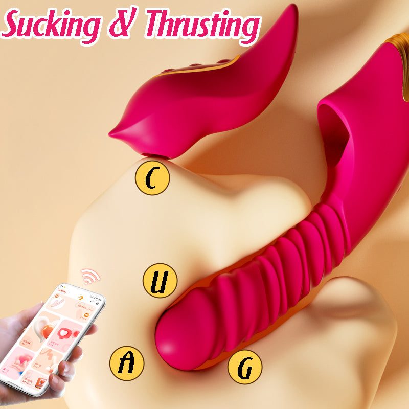Vibromasseur de plaisir fminin Xinghaoya - Contrle APP combo 2-en-1 Vibromasseur de plaisir fminin Xinghaoya - Contrle APP combo 2-en-1
