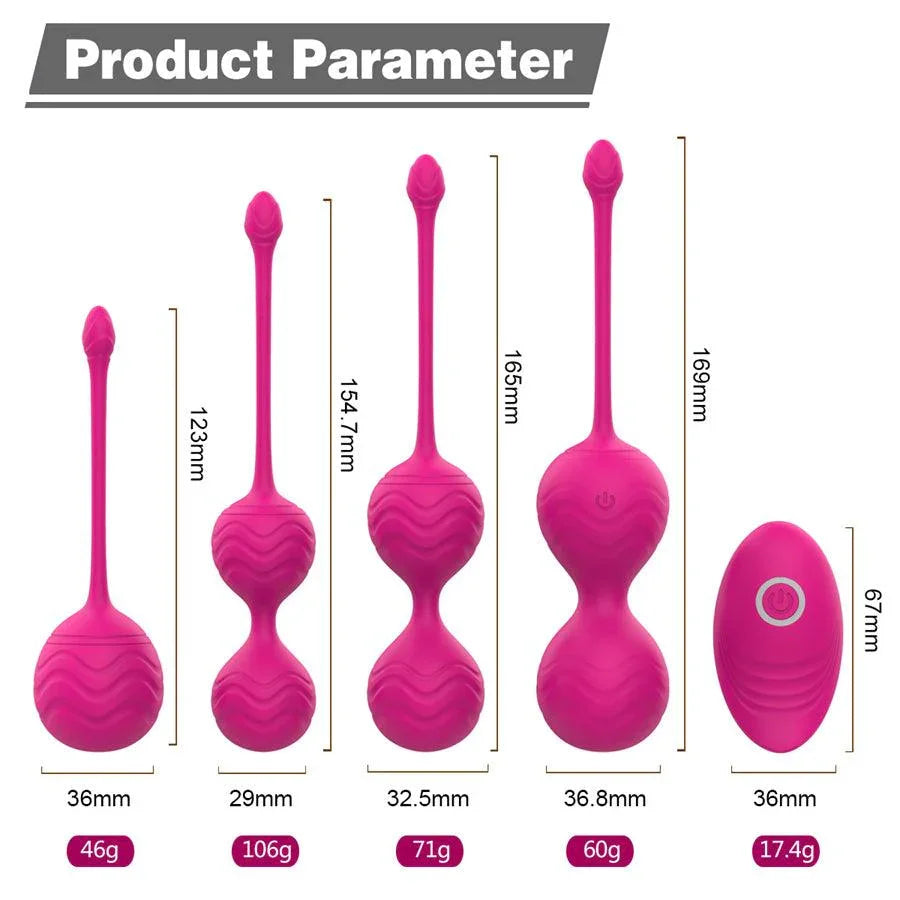 Wireless Remote Vibrating Kegel Balls Combo Set Xinghaoya Wireless Remote Vibrating Kegel Balls Combo Set Xinghaoya